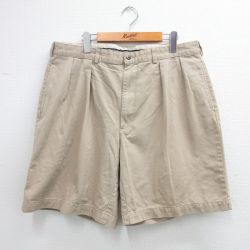 【50%OFF】W36古着 ラルフローレン Ralph Lauren ショート ブランド チノ パンツ チノパン ショーツ メンズ 90年代 90s ワンポイントロゴ TYLER コットン ベージュ カーキ 25jul02 中古 ボトムス 短パン ショーパン