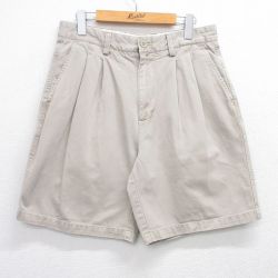 W32★古着 ギャップ GAP ショート パンツ ショーツ メンズ コットン ベージュ カーキ 25jul03 中古 ボトムス 短パン ショーパン ハーフ