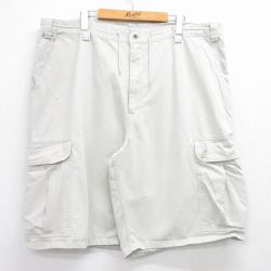 【20%OFF】W42★古着 リーバイス Levis ショート カーゴ パンツ ショーツ メンズ シルバータブ 大きいサイズ コットン 白 ホワイト 【spe】 25jul03 中古 ボトムス 短パン ショーパン