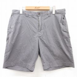 W34★古着 ジェイクルー J.CREW ショート パンツ ショーツ メンズ グレー 25jul03 中古 ボトムス 短パン ショーパン ハーフ
