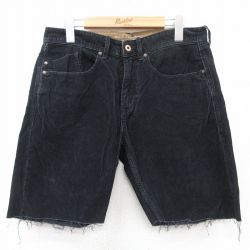 W31★古着 バナナリパブリック BANANA REPUBLIC ショート コーデュロイ パンツ ショーツ メンズ 紺 ネイビー 25jul04 中古 ボトムス 短パン ショーパン