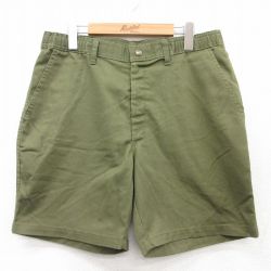 【50%OFF】W34★古着 ショート ボーイスカウト パンツ ショーツ メンズ 90年代 90s USA製 緑 グリーン 25jul04 中古 ボトムス 短パン ショーパン