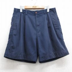 W34★古着 ドッカーズ ショート チノ パンツ ショーツ チノパン メンズ 00年代 00s コットン 紺 ネイビー 25jul05 中古 ボトムス 短パン ショーパン