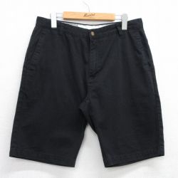 W33★古着 ボルコム VOLCOM ショート パンツ ショーツ メンズ 黒 ブラック 25jul05 中古 ボトムス 短パン ショーパン ハーフ