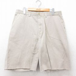 【50%OFF】W34★古着 ラルフローレン Ralph Lauren ブランド ショート チノ パンツ チノパン ショーツ メンズ 90年代 90s PROSPECT コットン ベージュ カーキ 25jul07 中古 ボトムス 短パン ショーパン