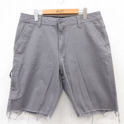 【20%OFF】W35★古着 G.H.BASS ショート パンツ ショーツ メンズ ダック地 グレー 25jul08 中古 ボトムス 短パン ショーパン ハーフ