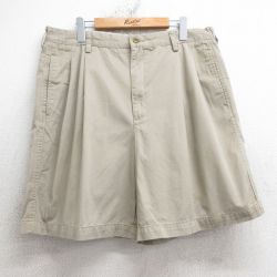 W36★古着 チャップス ショート チノ パンツ ショーツ チノパン メンズ コットン ベージュ カーキ 25jul08 中古 ボトムス 短パン ショーパン