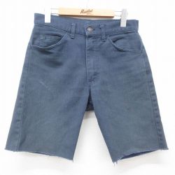 W30★古着 リーバイス Levis ショート パンツ ショーツ メンズ 紺 ネイビー 25jul10 中古 ボトムス 短パン ショーパン ハーフ