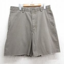 W34★古着 ドッカーズ ショート パンツ ショーツ メンズ コットン 茶 ブラウン 25jul10 中古 ボトムス 短パン ショーパン ハーフ