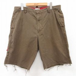 【50%OFF】W35★古着 ドッカーズ ショート パンツ ショーツ メンズ コットン 茶 ブラウン 25jul17 中古 ボトムス 短パン ショーパン ハーフ