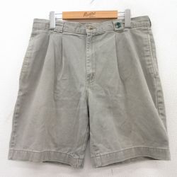 【50%OFF】W34★古着 ダックヘッド ショート パンツ ショーツ メンズ グレー系 25jul17 中古 ボトムス 短パン ショーパン ハーフ