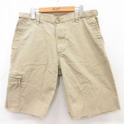W34★古着 ドッカーズ ショート パンツ ショーツ メンズ ダック地 コットン ベージュ カーキ 25jul17 中古 ボトムス 短パン ショーパン ハーフ