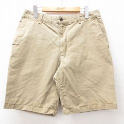 W33★古着 ドッカーズ ショート パンツ ショーツ メンズ コットン ベージュ カーキ 25jul17 中古 ボトムス 短パン ショーパン ハーフ