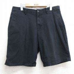W36★古着 オールドネイビー OLD NAVY ショート パンツ ショーツ メンズ 黒 ブラック 25jul17 中古 ボトムス 短パン ショーパン ハーフ