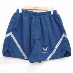 【50%OFF】W32★古着 ショート ミリタリー トレーニング パンツ ショーツ メンズ 00年代 00s USエアフォース リフレクター USA製 紺他 ネイビー 25jul17 中古 ボトムス 短パン ショーパン