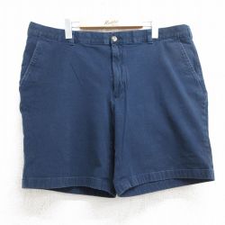 【20%OFF】W40★古着 ショート パンツ ショーツ メンズ 大きいサイズ 紺 ネイビー 25jul18 中古 ボトムス 短パン ショーパン ハーフ