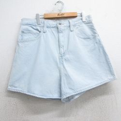 W33★古着 リーバイス Levis ショート パンツ ショーツ メンズ シルバータブ 薄紺 ネイビー デニム 25jul18 中古 ボトムス 短パン ショーパン ハーフ