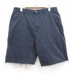 W34★古着 セントジョンズベイ ショート パンツ ショーツ メンズ 紺 ネイビー 25jul18 中古 ボトムス 短パン ショーパン ハーフ