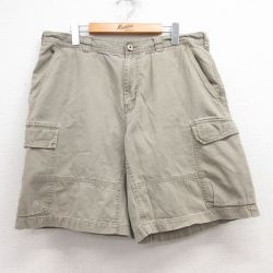 【50%OFF】W36★古着 コロンビア COLUMBIA ショート カーゴ パンツ ショーツ メンズ 00年代 00s コットン ベージュ カーキ 25jul18 中古 ボトムス 短パン ショーパン
