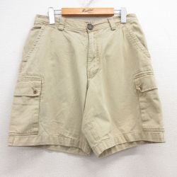 W31★古着 ギャップ GAP ショート カーゴ パンツ ショーツ メンズ 00年代 00s コットン ベージュ カーキ 25jul18 中古 ボトムス 短パン ショーパン