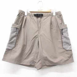 【20%OFF】W35★古着 ショート ナイロン クライミング カーゴ パンツ ショーツ メンズ 茶 ブラウン 【spe】 25jul18 中古 ボトムス 短パン ショーパン