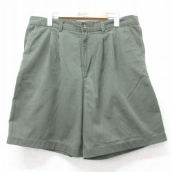 【50%OFF】W35★古着 ピューリタン ショート パンツ ショーツ メンズ 00年代 00s 緑 グリーン 25jul18 中古 ボトムス 短パン ショーパン ハーフ