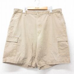 W38★古着 ドッカーズ ショート カーゴ パンツ ショーツ メンズ コットン ベージュ カーキ 25jul18 中古 ボトムス 短パン ショーパン
