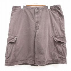 W37★古着 ギャップ GAP ショート カーゴ パンツ ショーツ メンズ コットン 茶 ブラウン 25jul18 中古 ボトムス 短パン ショーパン