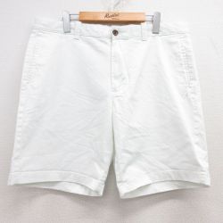 W37★古着 ジェイクルー J.CREW ショート パンツ ショーツ メンズ 白 ホワイト 25jul22 中古 ボトムス 短パン ショーパン ハーフ