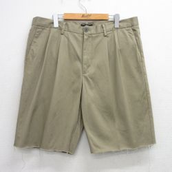 W39★古着 ドッカーズ ショート パンツ ショーツ メンズ コットン ベージュ系 カーキ 25jul23 中古 ボトムス 短パン ショーパン ハーフ
