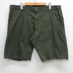 W40★古着 ドッカーズ ショート パンツ ショーツ メンズ 大きいサイズ 緑系 グリーン 25jul23 中古 ボトムス 短パン ショーパン ハーフ
