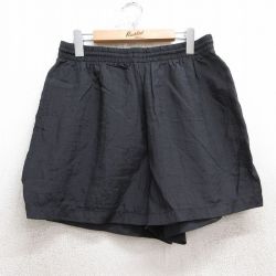 W35★古着 ベーシックエディションズ ショート トレーニング パンツ ショーツ メンズ 90年代 90s 無地 黒 ブラック 25jul30 中古 ボトムス 短パン ショーパン