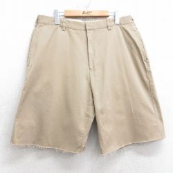 【50%OFF】W34★古着 ラルフローレン Ralph Lauren ポロジーンズ ブランド ショート パンツ ショーツ メンズ コットン ベージュ カーキ 25jul31 中古 ボトムス 短パン ショーパン ハーフ