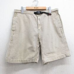 W35★古着 グラミチ GRAMICCI ショート パンツ ショーツ メンズ 90年代 90s ダック地 コットン USA製 ベージュ カーキ 25jul31 中古 ボトムス 短パン ショーパン ハーフ