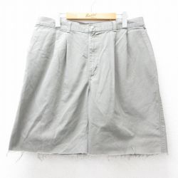 W34★古着 ラングラー Wrangler ショート パンツ ショーツ メンズ コットン 濃緑系 グリーン 25aug04 中古 ボトムス 短パン ショーパン ハーフ