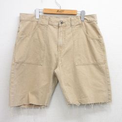 ゲス W37 ショートベイカーパンツ ベージュ | 古着