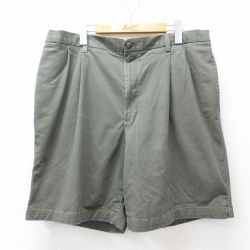 【50%OFF】W37★古着 ショート パンツ ショーツ メンズ 濃緑 グリーン 25aug20 中古 ボトムス 短パン ショーパン ハーフ