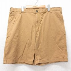 W42★古着 カーハート Carhartt ショート パンツ ショーツ メンズ 大きいサイズ 茶系 ブラウン 25aug28 中古 ボトムス 短パン ショーパン ハーフ