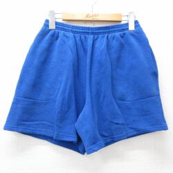W32★古着 ヘインズ ショート スウェット パンツ ショーツ メンズ 90年代 90s 無地 USA製 青 26mar25