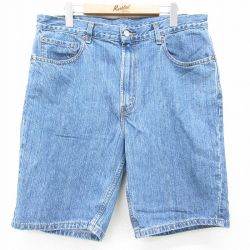 W36★古着 リーバイス Levis 505 ショート パンツ ショーツ メンズ コットン 紺 デニム 26mar26