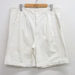 W37★古着 ショート パンツ ショーツ メンズ 白 26mar26