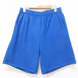 90s ショートイージーパンツ ブルー W34 | 古着