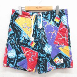 90s ショートイージーパンツ ライトブルー W32 | 古着