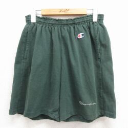 チャンピオン 80s ショートパンツ ワンポイントロゴ グリーン W33 | 古着