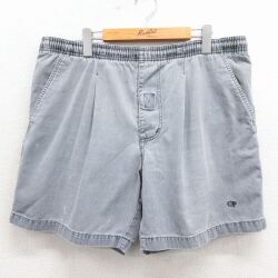 W36★古着 オーシャンパシフィック OP ショート パンツ ショーツ メンズ 90年代 90s ワンポイントロゴ コットン グレー 26apr16