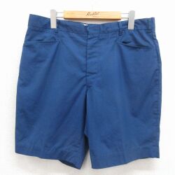 W35★古着 マックレガー ショート スラックス パンツ ショーツ メンズ 70年代 70s USA製 タロン 紺 26apr16