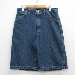 W33★古着 no boundaries ハーフ ペインター パンツ ショーツ メンズ 00年代 00s 濃紺 デニム【spe】 26apr25