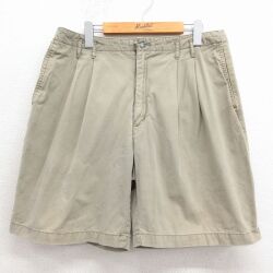 W33★古着 ギャップ GAP ショート パンツ ショーツ メンズ 90年代 90s コットン ベージュ【spe】 26apr27