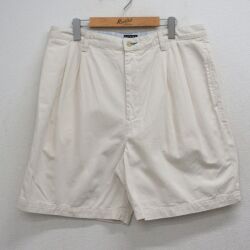 トミーヒルフィガー 90s ショートパンツ ワンポイントロゴ ベージュ W36 | 古着