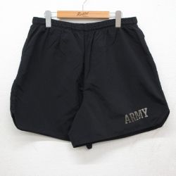 ショート ナイロン トレーニング パンツ リフレクター ブラック W32 | 古着